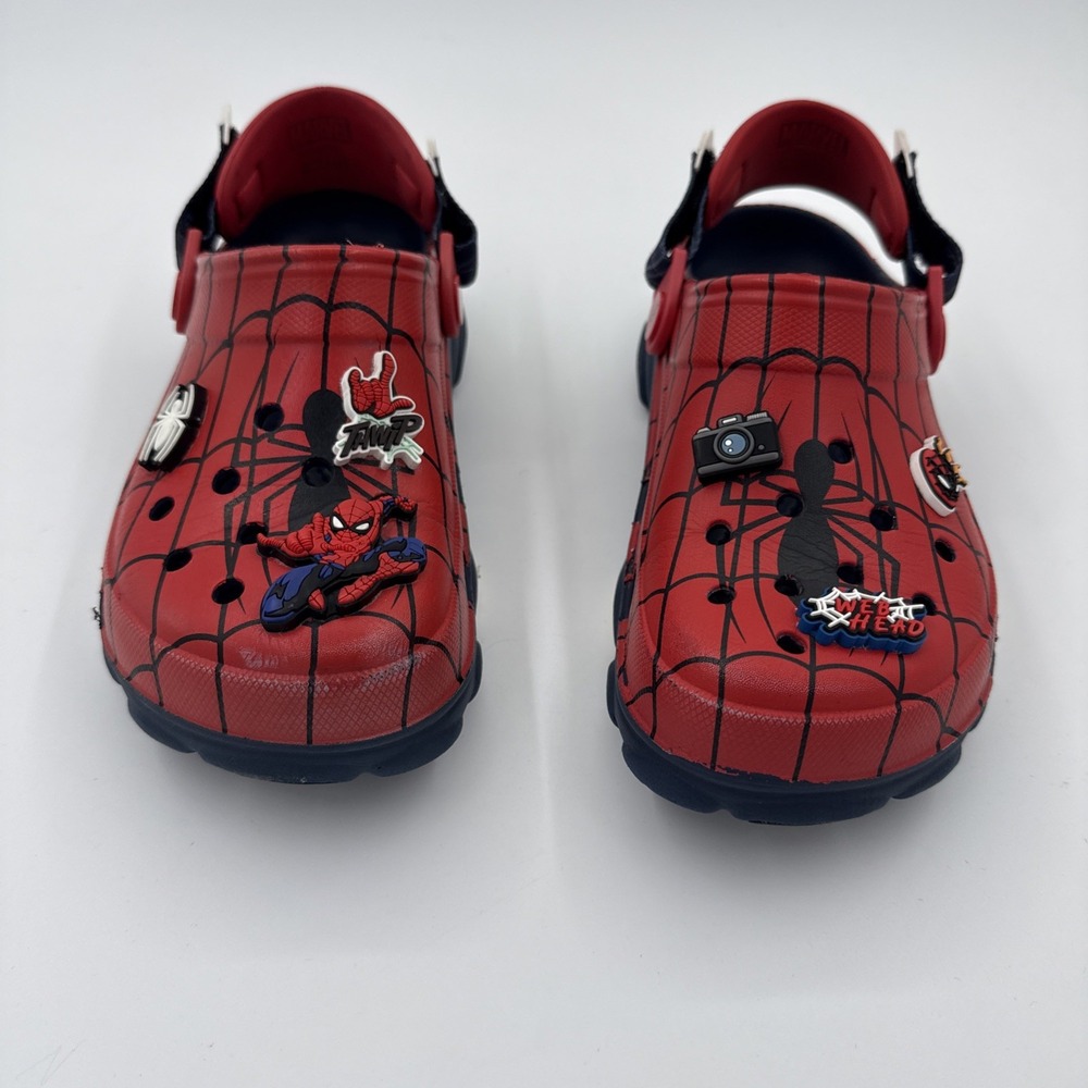 Crocs Marvel Spider-Man All-Terrain Clogs Unisex Big Kids Size J4 Adjustable